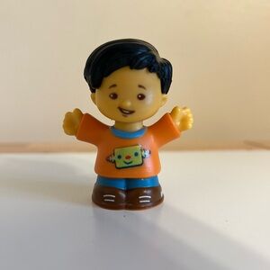 Fisher Price Little People Orange Shirt Kids Toy Figure with Brown Shoes